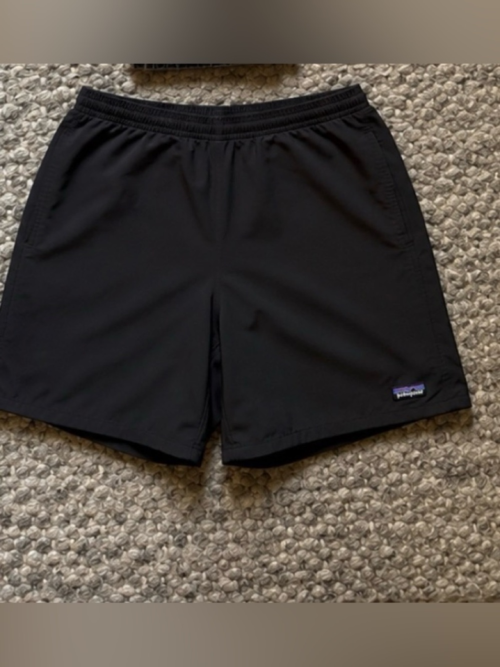 Patagonia Men's Black Baggies liner Active Shorts
